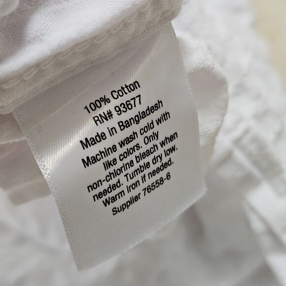 Mutual Weave Men’s Shirt XXL Button Up White 100% Cotton Strait Hem Short Sleeve - Picture 7 of 10